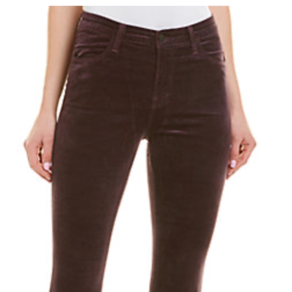 J Brand Maria High Rise Velvet Skinny
